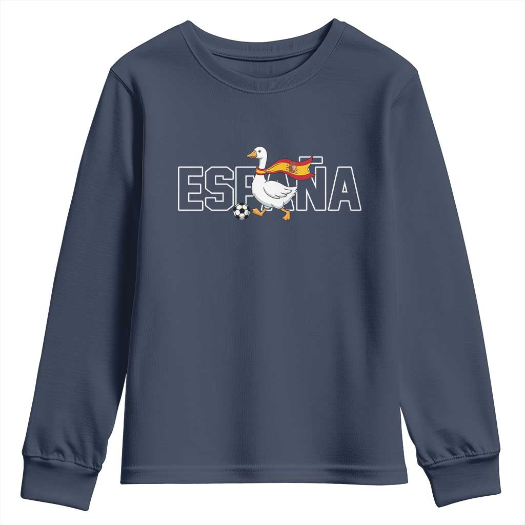 Espana Spain Soccer Football Youth Sweatshirt Silly Goose Spanish Flag Fan Supporter