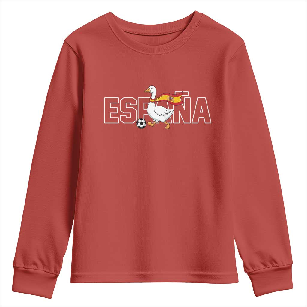 Espana Spain Soccer Football Youth Sweatshirt Silly Goose Spanish Flag Fan Supporter