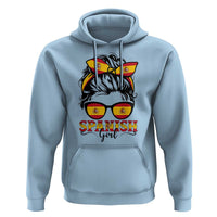 Espana Spain Messy Bun Girl Spanish Flag Hoodie