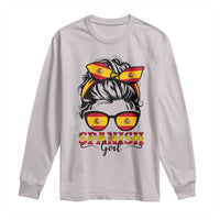 Espana Spain Messy Bun Girl Spanish Flag Long Sleeve Shirt