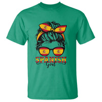 Espana Spain Messy Bun Girl Spanish Flag T Shirt