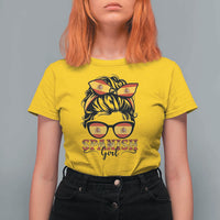 Espana Spain Messy Bun Girl Spanish Flag T Shirt For Women