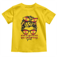 Espana Spain Messy Bun Girl Spanish Flag Toddler T Shirt