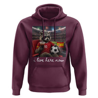 Espana Spain Soccer Football Fan Spanish Flag Hoodie Funny Raccoon I Live Here Now