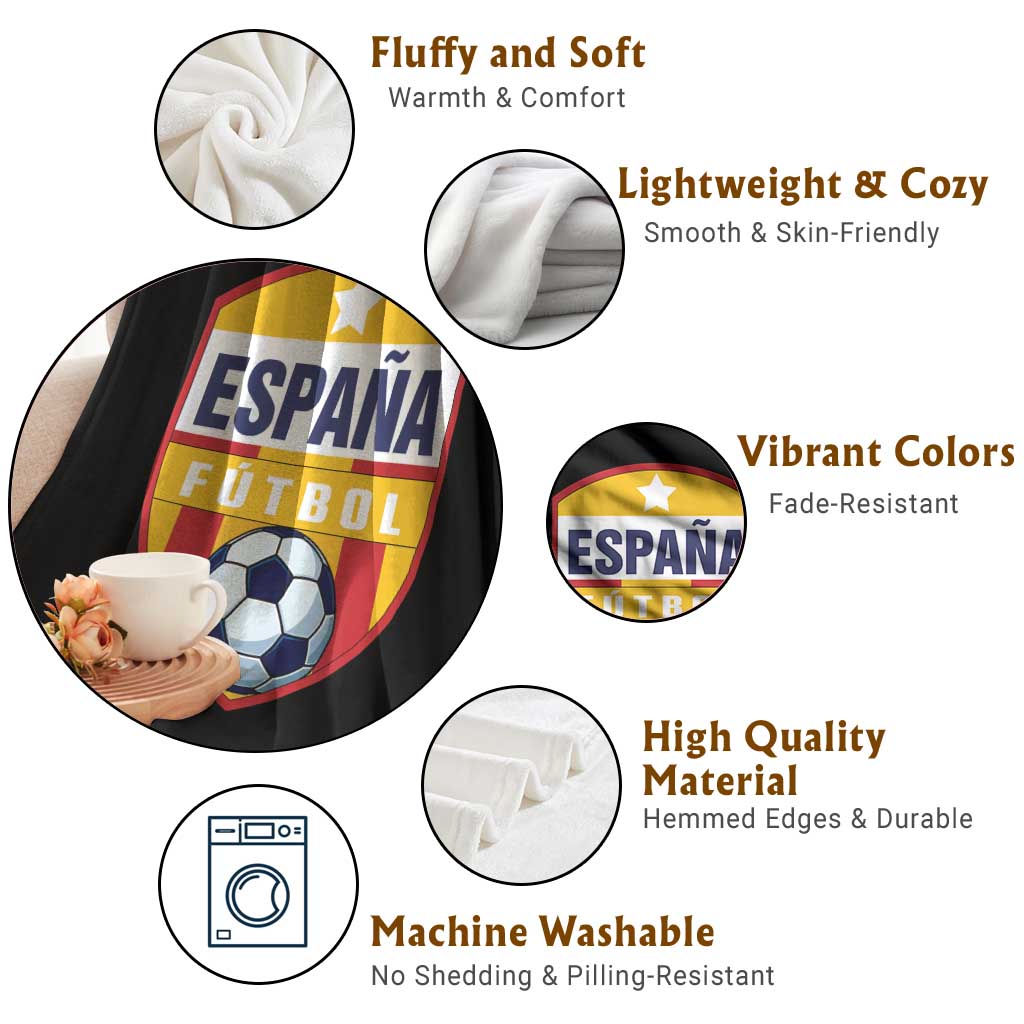 Espana Spain Soccer Football Fan Spanish Flag Throw Blanket