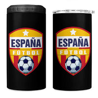 Espana Spain Soccer Football Fan Spanish Flag 4 in 1 Can Cooler Tumbler