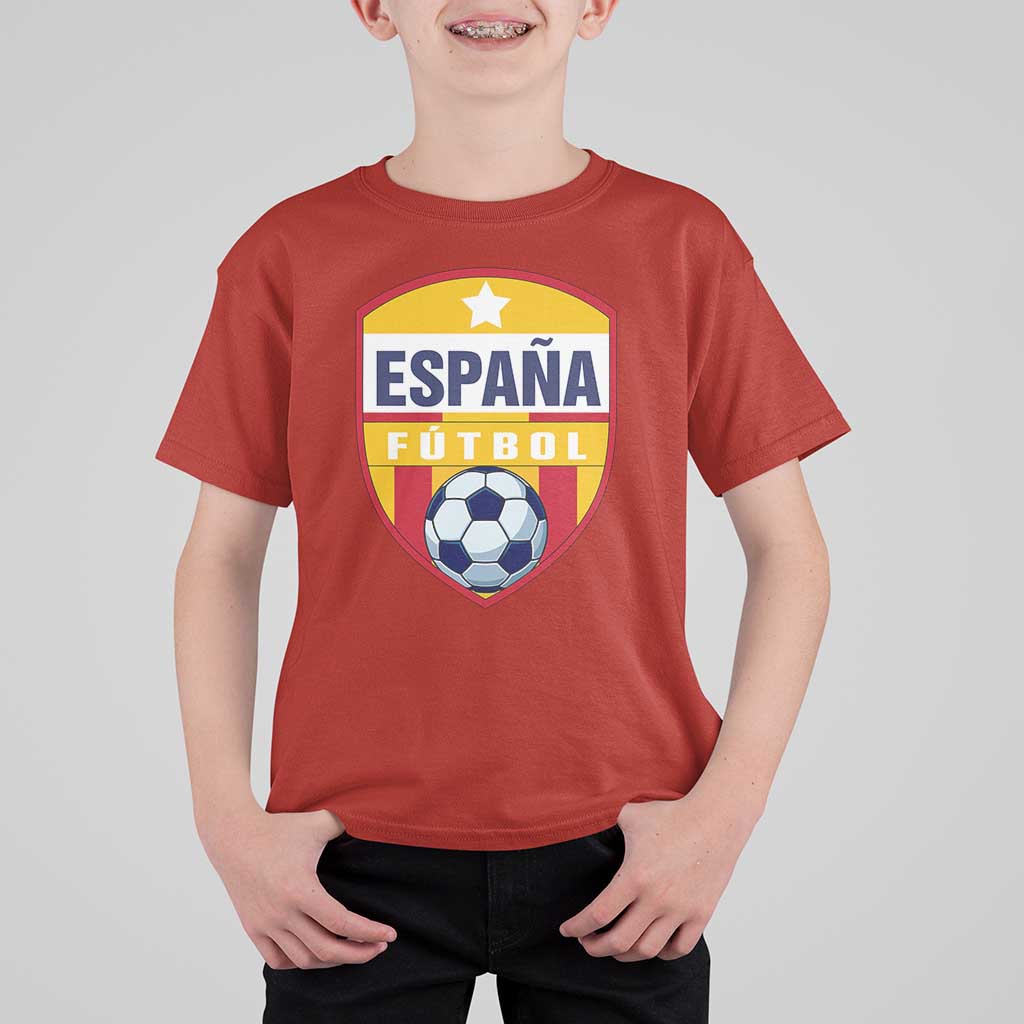 Espana Spain Soccer Football Fan Spanish Flag T Shirt For Kid