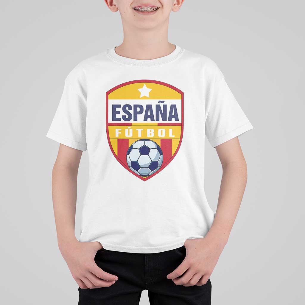 Espana Spain Soccer Football Fan Spanish Flag T Shirt For Kid