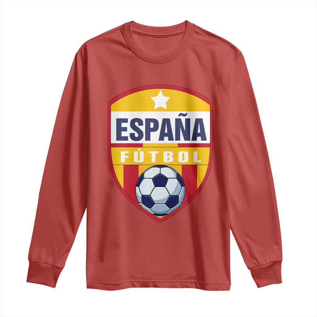 Espana Spain Soccer Football Fan Spanish Flag Long Sleeve Shirt