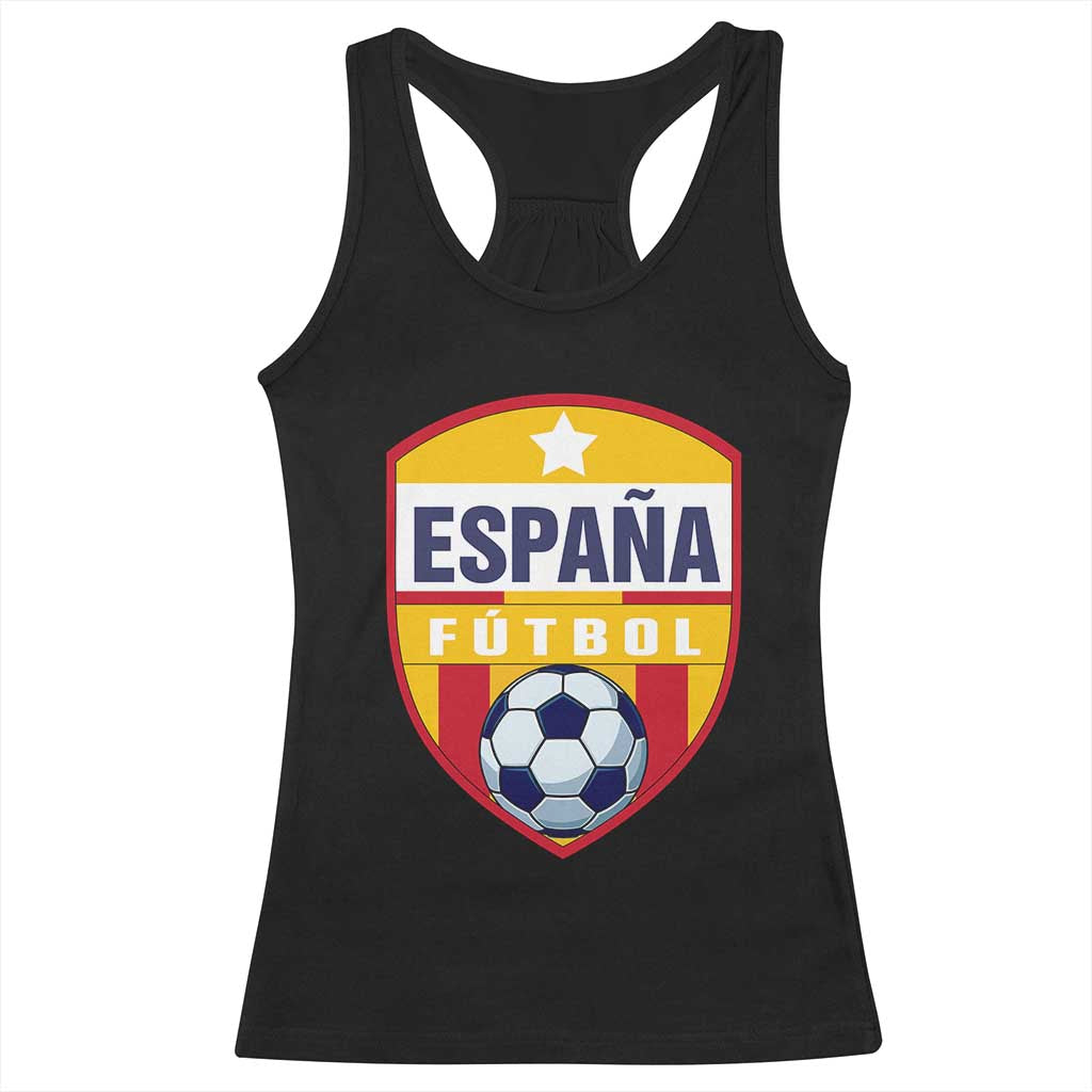 Espana Spain Soccer Football Fan Spanish Flag Racerback Tank Top