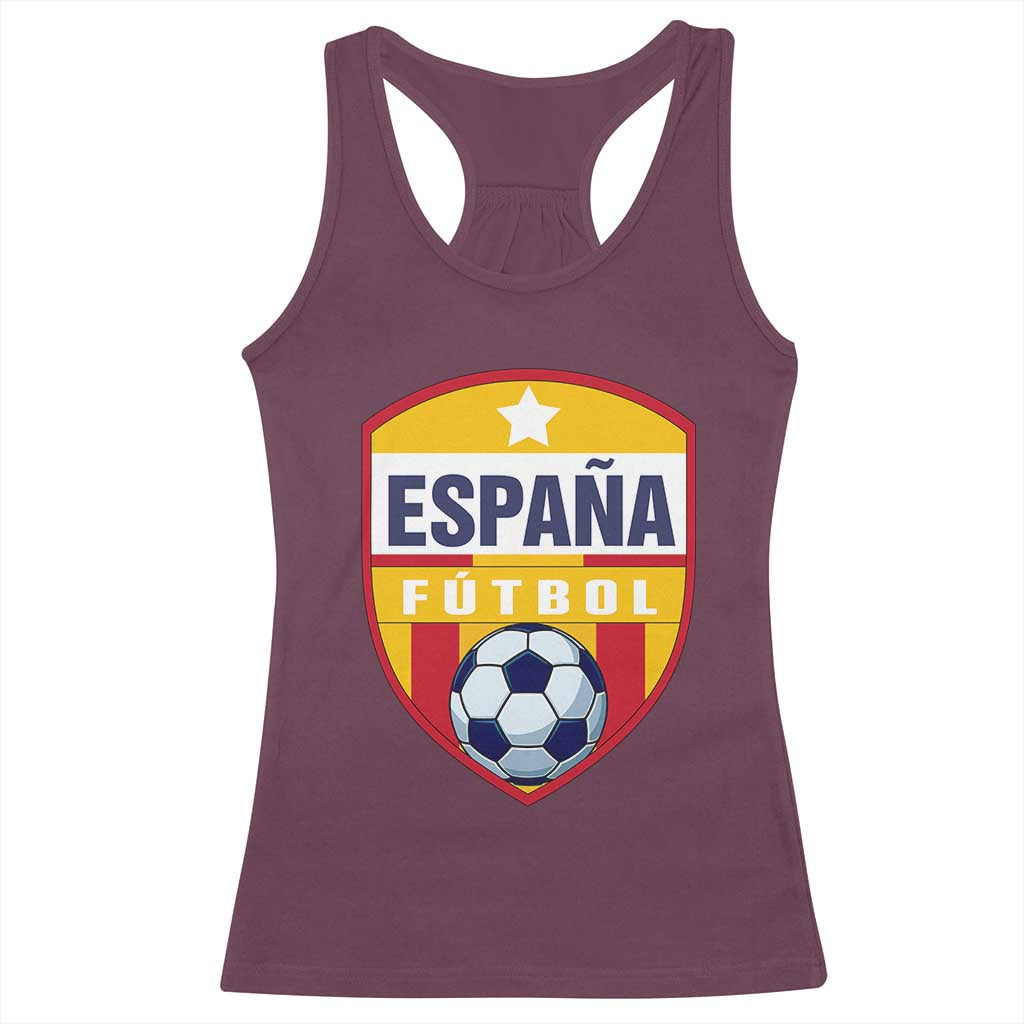 Espana Spain Soccer Football Fan Spanish Flag Racerback Tank Top