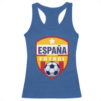 Espana Spain Soccer Football Fan Spanish Flag Racerback Tank Top