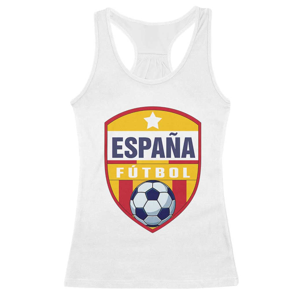 Espana Spain Soccer Football Fan Spanish Flag Racerback Tank Top