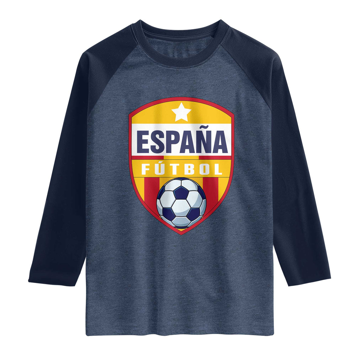 Espana Spain Soccer Football Fan Spanish Flag Raglan Shirt