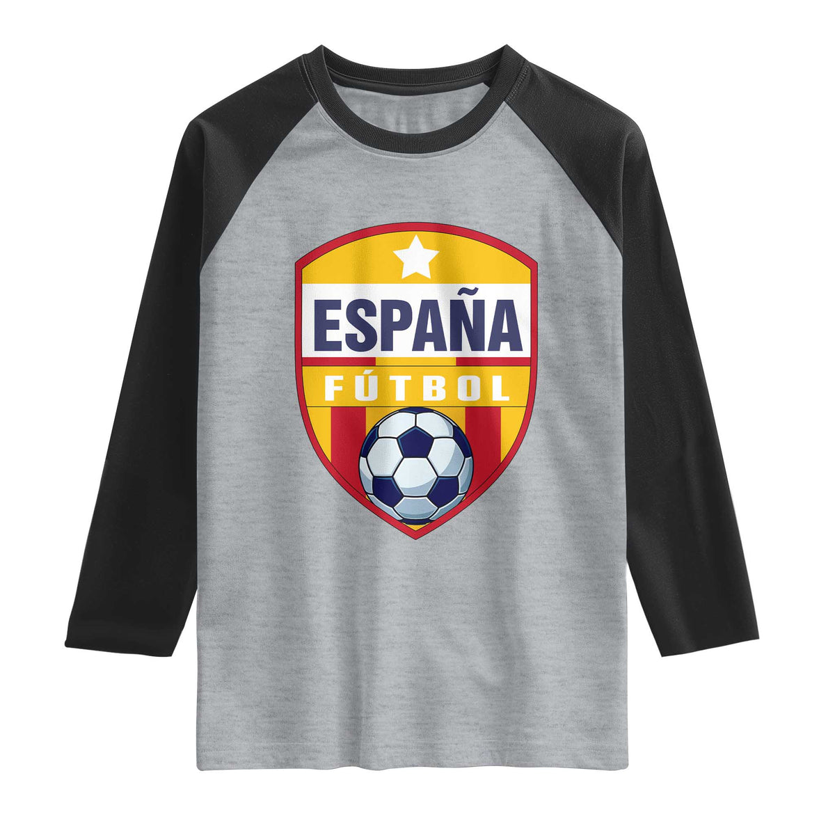 Espana Spain Soccer Football Fan Spanish Flag Raglan Shirt