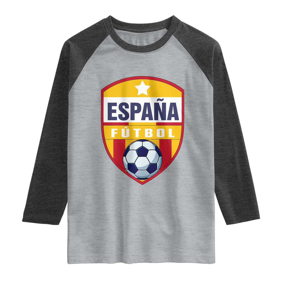Espana Spain Soccer Football Fan Spanish Flag Raglan Shirt