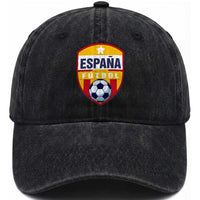 Espana Spain Soccer Football Fan Spanish Flag Washed Cotton Baseball Cap