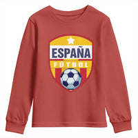 Espana Spain Soccer Football Fan Spanish Flag Youth Sweatshirt