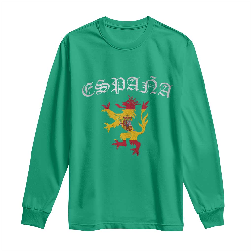 Espana Spain Lion Spanish Flag Spaniard Pride Long Sleeve Shirt