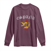 Espana Spain Lion Spanish Flag Spaniard Pride Long Sleeve Shirt