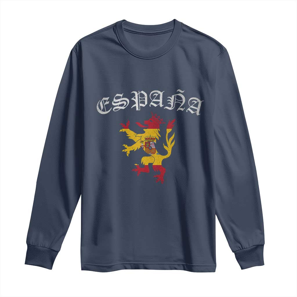 Espana Spain Lion Spanish Flag Spaniard Pride Long Sleeve Shirt