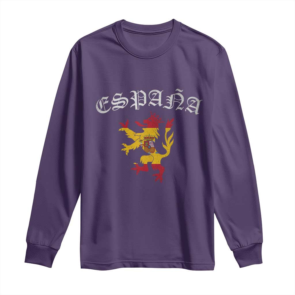 Espana Spain Lion Spanish Flag Spaniard Pride Long Sleeve Shirt