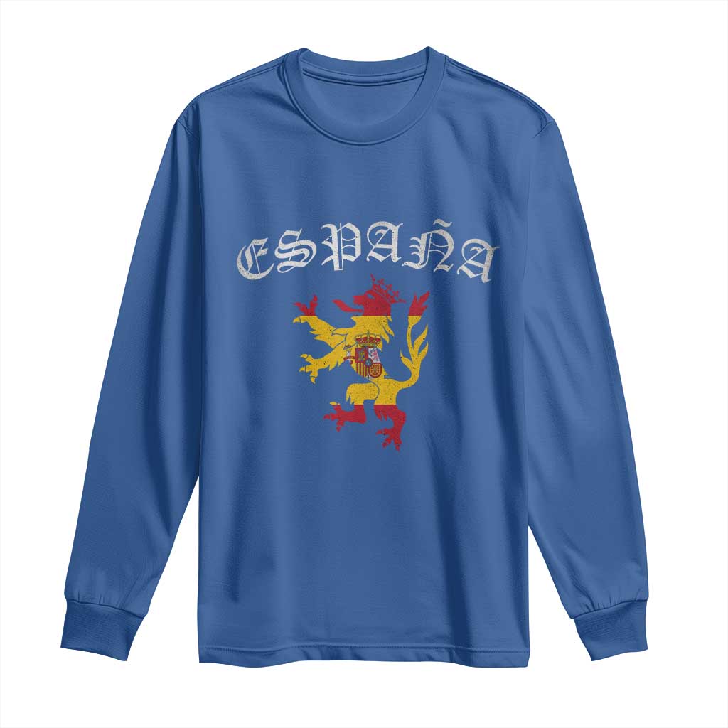 Espana Spain Lion Spanish Flag Spaniard Pride Long Sleeve Shirt