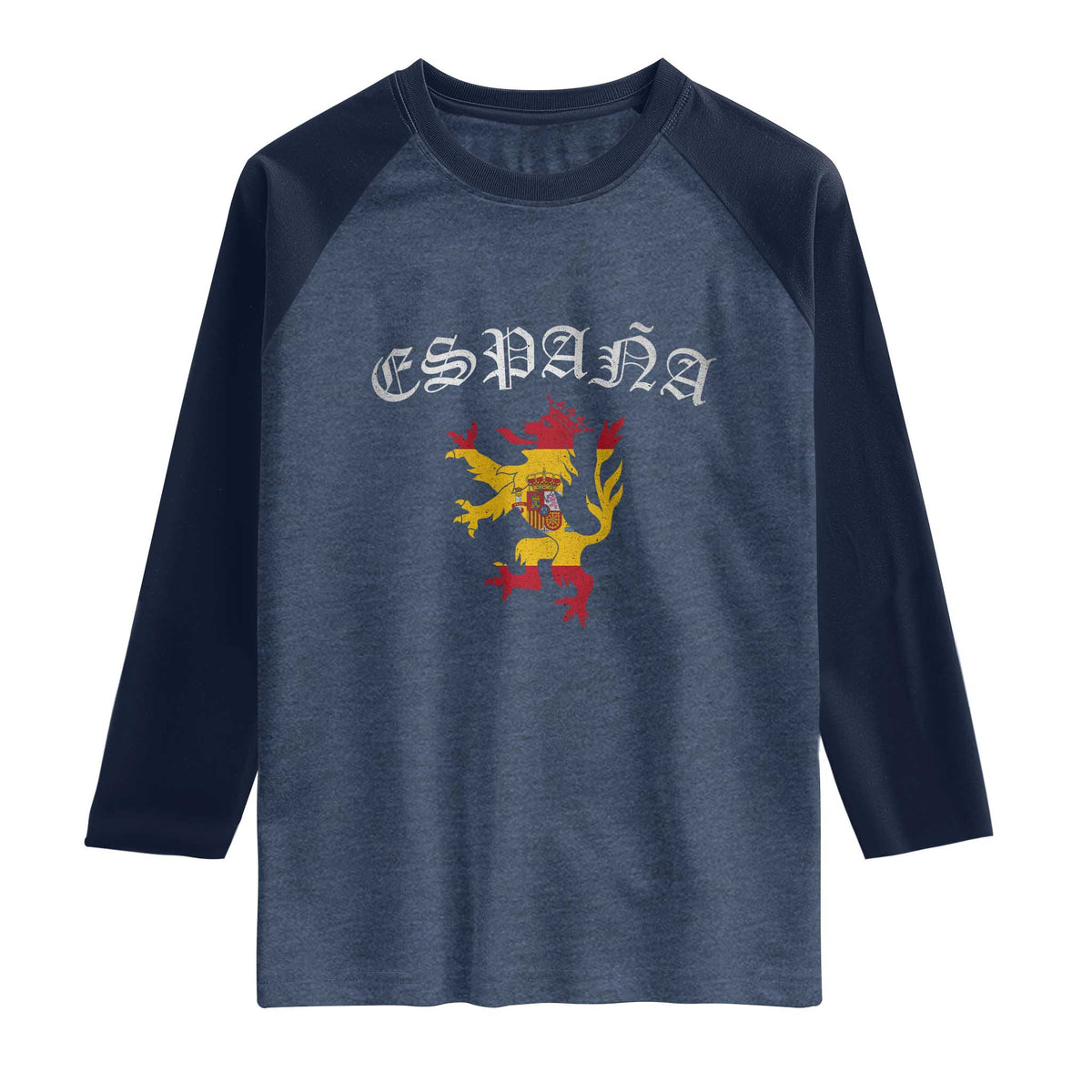 Espana Spain Lion Spanish Flag Spaniard Pride Raglan Shirt