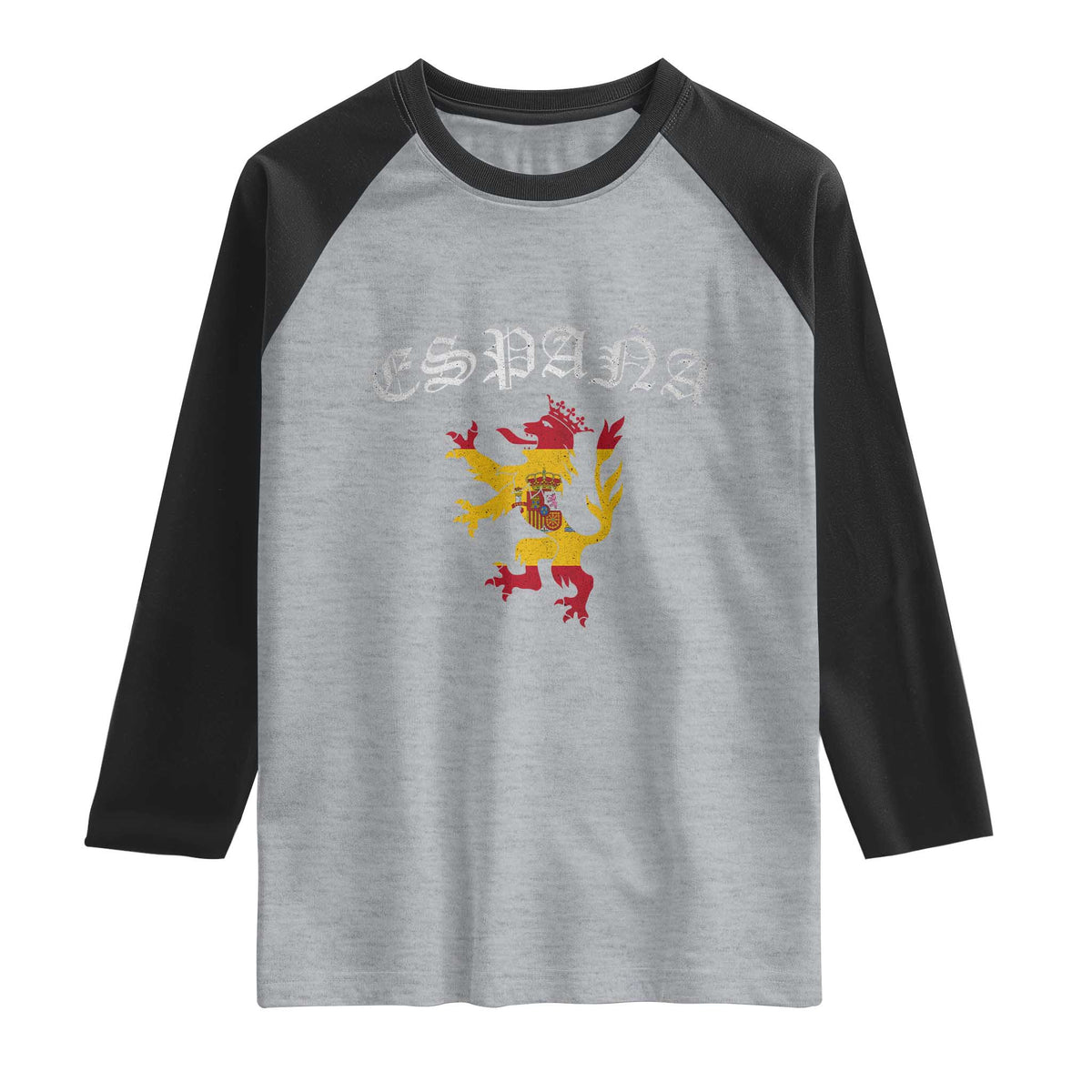 Espana Spain Lion Spanish Flag Spaniard Pride Raglan Shirt