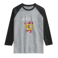 Espana Spain Lion Spanish Flag Spaniard Pride Raglan Shirt