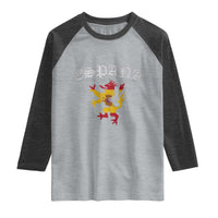 Espana Spain Lion Spanish Flag Spaniard Pride Raglan Shirt