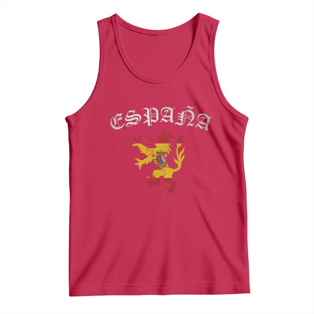 Espana Spain Lion Spanish Flag Spaniard Pride Tank Top
