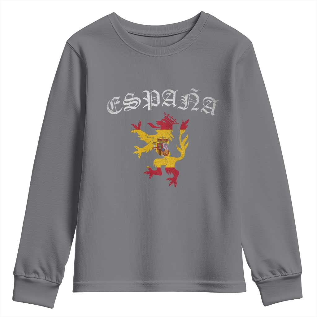 Espana Spain Lion Spanish Flag Spaniard Pride Youth Sweatshirt