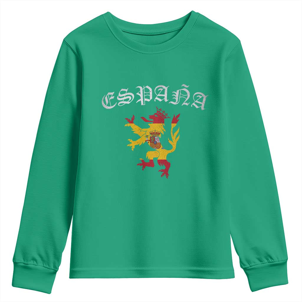 Espana Spain Lion Spanish Flag Spaniard Pride Youth Sweatshirt