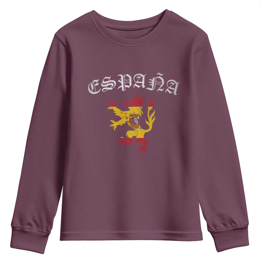 Espana Spain Lion Spanish Flag Spaniard Pride Youth Sweatshirt