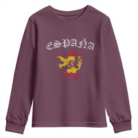 Espana Spain Lion Spanish Flag Spaniard Pride Youth Sweatshirt