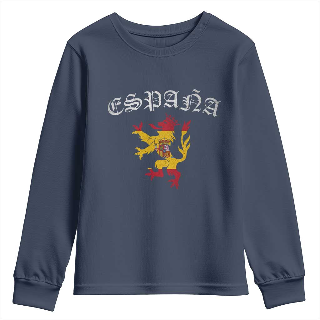 Espana Spain Lion Spanish Flag Spaniard Pride Youth Sweatshirt