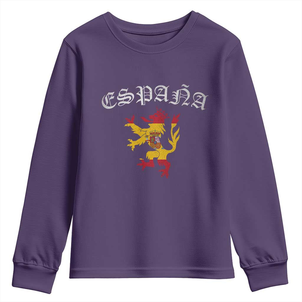 Espana Spain Lion Spanish Flag Spaniard Pride Youth Sweatshirt
