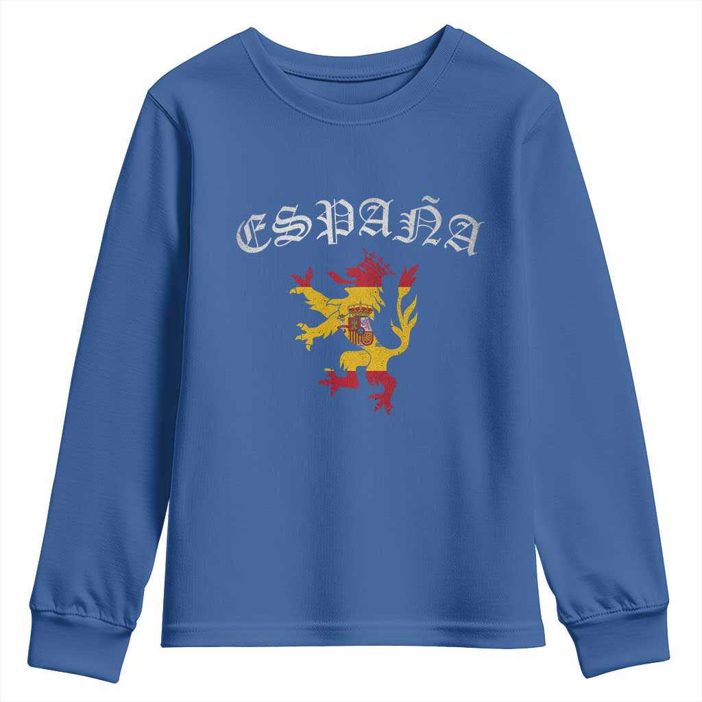 Espana Spain Lion Spanish Flag Spaniard Pride Youth Sweatshirt