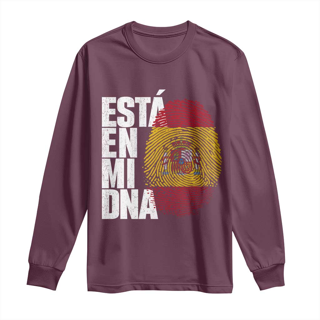 It's in My DNA Espana Spain Spanish Flag Pride Long Sleeve Shirt