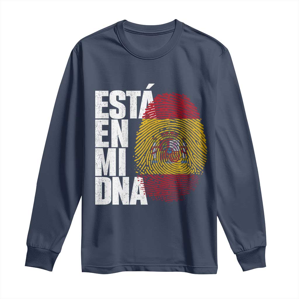It's in My DNA Espana Spain Spanish Flag Pride Long Sleeve Shirt