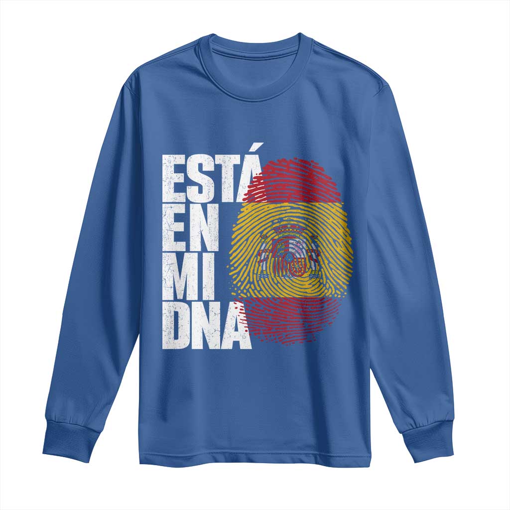 It's in My DNA Espana Spain Spanish Flag Pride Long Sleeve Shirt