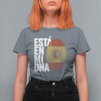 It's in My DNA Espana Spain Spanish Flag Pride T Shirt For Women