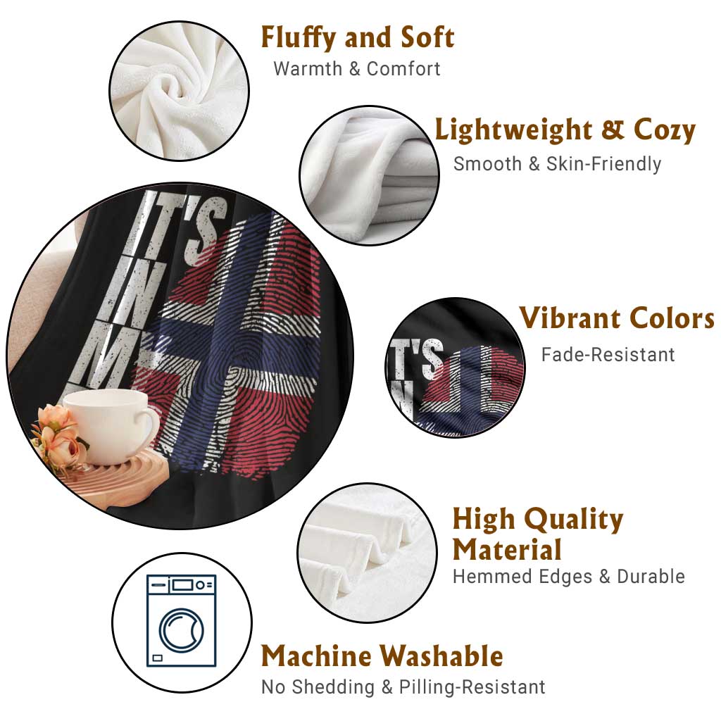 It's in My DNA Norway Norwegian Flag Pride Throw Blanket