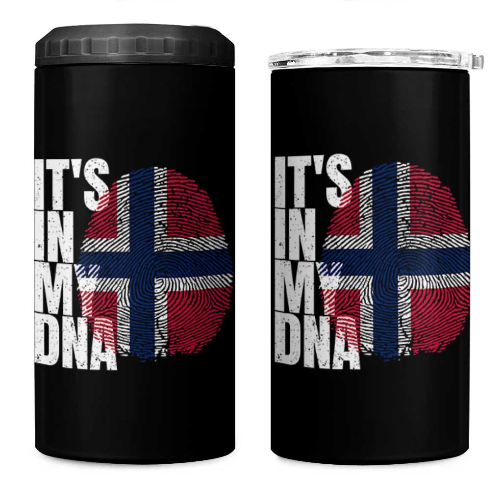 It's in My DNA Norway Norwegian Flag Pride 4 in 1 Can Cooler Tumbler