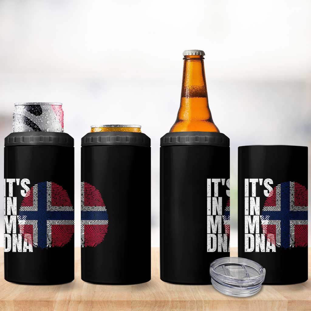 It's in My DNA Norway Norwegian Flag Pride 4 in 1 Can Cooler Tumbler