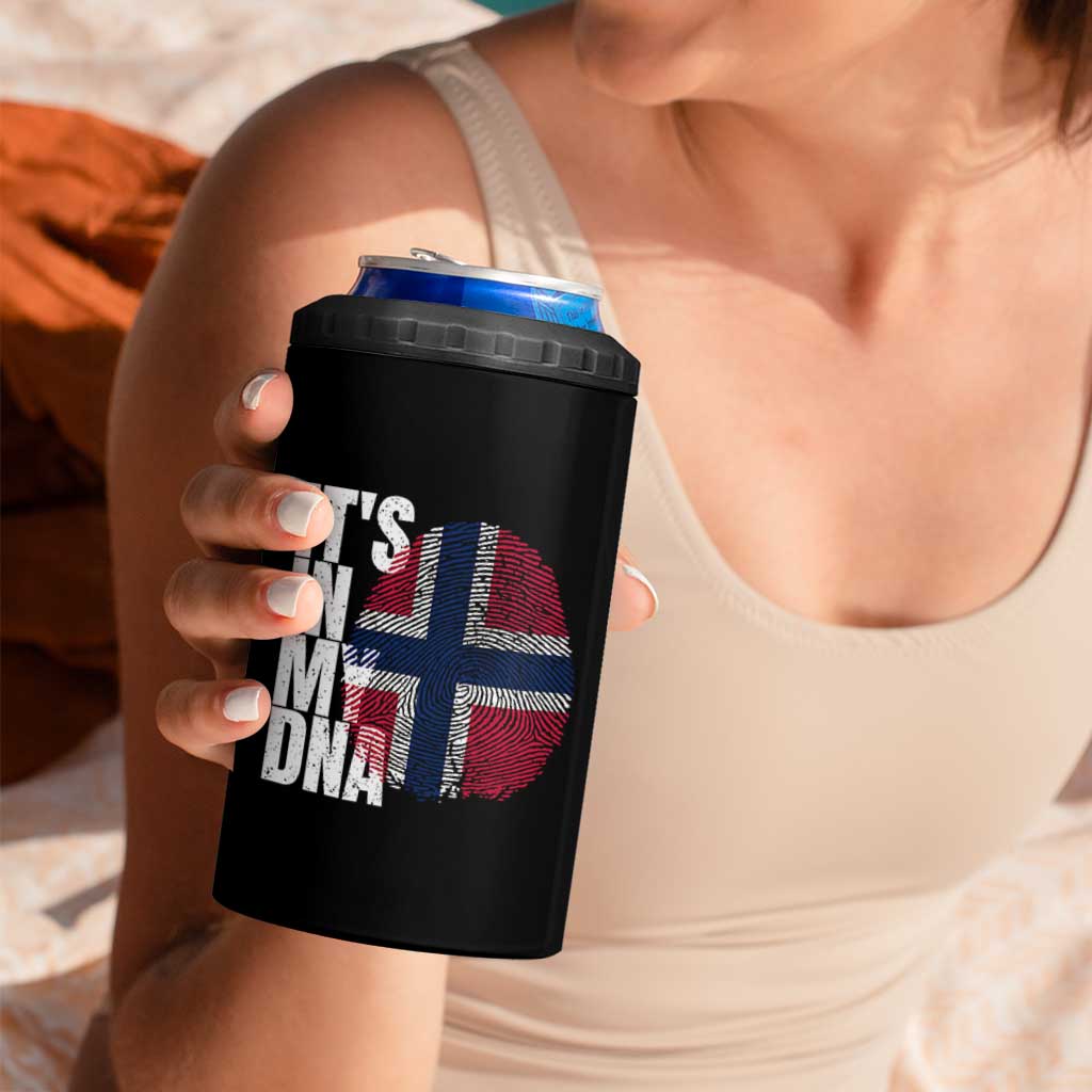 It's in My DNA Norway Norwegian Flag Pride 4 in 1 Can Cooler Tumbler