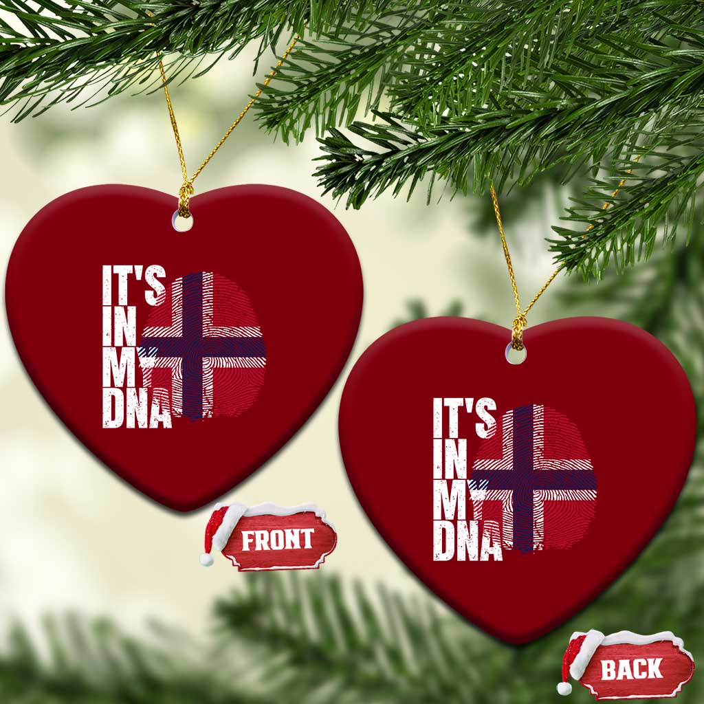 It's in My DNA Norway Norwegian Flag Pride Ceramic Ornament