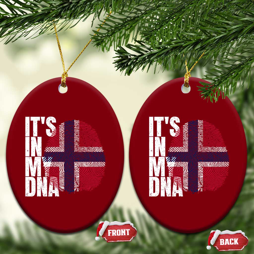 It's in My DNA Norway Norwegian Flag Pride Ceramic Ornament