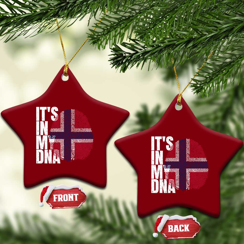 It's in My DNA Norway Norwegian Flag Pride Ceramic Ornament